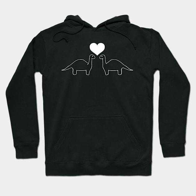 Dino Love Hoodie by AlexStarton